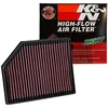 Image de K&N 33-3065 Filtre à Air du Moteur: Haute Performance, Premium, Lavable, Filtre de Remplacement, Plus de Pouvoir, 2016-2019 (S90, S90 II, V60, V60 II, V90, V90 Cross Country, V90 II, XC60 , XC 60 II)