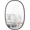 Image de Umbra Hub Miroir Mural Oval Avec Cadre En Caoutchouc Pour Salon, Salle De Bain, Chambre, Entrée et Bien Plus Encore, Noir, 61x91cm