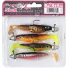 Image de Pack Berkley Sick Swimmer, mix de 4 leurres souples Berkley Sick 9cm pré-montés, leurre versatile pour tous les prédateurs, fort rolling et paddle rond