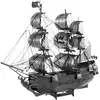 Image de Metal Earth Puzzle 3D Bateau Perle Noire Noire Puzzle En Métal Pirates Des Caraïbes. Modèles Pour Construire Pour Adultes Niveau Modéré 14.61 X 4.45 X 11.43 Cm
