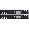 Image de Rotary 2 lames de tondeuse 6296 pour Ariens 00273000 Bobcat 32061 3239 Exmark 103-1577 323515 Snapper 03239 100340 Longueur 41,6 cm Largeur 6,3 cm Épaisseur .518 cm 2 cm au centre Trou de 1,6 cm pour