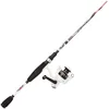 Image de Abu Garcia Combo Ike Spinning, Canne à Pêche enfant avec Moulinet pour Débuter Dans la Pêche au Carnassier au Leurre, blanc/rouge