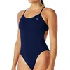 Image de TYR Solid Cutoutfit Swimsuit Maillot de Bain uni découpé, Navy, 34 Femme