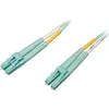 Image de Eaton Tripp Lite Câble Patch en Fibre Optique Duplex Multimode 50/125 OM4 LSZH, Connecteurs LC/LC, Vitesse jusqu'à 100 Gigabit, LSZH Aqua, 2m, Garantie à Vie (N820-02M-OM4)