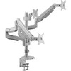 Image de Eaton Tripp Lite Pince de Bureau à Bras articulé Triple pour moniteurs de 17  à 30    Ports USB et Audio (Aluminium) (DDR1730TAL)