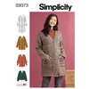 Image de Simplicity Patron de couture S9373 Cardigans en tricot pour femme