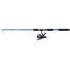 Image de Shakespeare Firebird Tele Spinning Combo Ensemble Canne Téléscopique et Moulinet pour la Pêche au Leurre en Mer, Polyvalent et Résistant, Bleu foncé