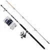 Image de Shakespeare Salt Boat Basher Combo Set Canne à pêche et Moulinet, Spinning Combo avec étui Rigide, leurres et matériel d'extrémité, pêche en mer, Unisexe, Bleu et Blanc, 2,10 m, 100-300 g