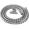 Image de Fellowes Gaine Range câbles Spirale, pour Ranger et regrouper Les Cables sur Votre Bureau, 2m de Long, 2cm de diamètre, Gris, 9929801