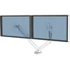 Image de Fellowes Bras Porte écrans Platinum Double Horizontal pour 2 moniteurs jusqu'à 32", Hauteur Ajustable, Norme VESA, 2 Ports USB, Blanc, 8056301