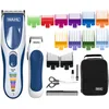 Image de WAHL Color Pro Cordless Tondeuse Cheveux Idéale Pour Débuter, Avec/Sans Fil, ;8 Sabots Codes Couleur, Tondeuse Finition Incluse