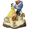 Image de Enesco 4031487 La Belle et la Bête Bois Sculpté Résine 19 cm Jaune