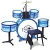 Image de Bontempi-51 4831   Batterie Rock Drummer 5 fûts, 514831, Blanc Bleu