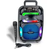 Image de Bontempi | SonicSync - Amplificateur Audio sans Fil avec Microphone Dynamique, Effets Lumineux, Réglage des Graves et des Aigus, Fonction TWS, 38.2x24.9x21.9 cm
