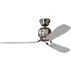 Image de HUNTER FAN Ventilateur de Plafond Industrie II 132 cm pour Intérieur, avec Commande Murale, Chrome Brossé, 3 Pales Réversibles Couleur Teck et Couleur Gris, pour Été et Hiver, Modèle 24542