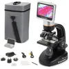 Image de Celestron 44347 Microscope numérique TetraView à écran tactile LCD, grossissement 40x-400x, noir/argenté
