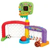Image de Little Tikes Aire de jeu 3-en-1 pour enfants - Basketball, Football & Bowling - Des heures de jeux - Développe l'équilibre & la coordination, pour les enfants âgés de 9 Mois à 3 ans 643224P