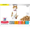 Image de Hill's Science Plan: Nourriture pour Chats Adultes Stérilisés - Multipack de 12 Sachets de Poulet, Saumon, Dinde et Truite