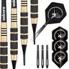 Image de Unicorn Core Plus Jeu de fléchettes à Pointe Souple en Laiton moleté avec revêtement Noir 17 g