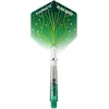 Image de Unicorn Ensemble tiges et ailettes de fléchettes | Gripper 4 éléments Thunderstorm Combo Pack | Polycarbonate Durable | Dégradé Vert Bicolore avec Points infusés | Long 41 mm | 3 tiges et ailettes