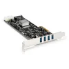 Image de StarTech.com Carte PCIe USB 3.0 à 4 Ports avec 4 Canaux 5Gbps Dédiés (USB 3.2 Gen 1) - UASP - Alimentation SATA / LP4 - Carte Adaptateur PCI Express (PEXUSB3S44V)