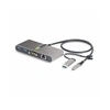 Image de StarTech.com Hub USB-C à 2 Ports USB-A avec Ethernet et RS-232, Dongle USB-C vers USB-A, 100W PD Pass-Through, 2x USB-A 5Gbps, G 5G2A1SGBB-USB-C-HUB