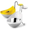 Image de Cuisipro Set de 2 Pocheuses à  ufs Inox Jaune et Blanc