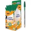 Image de BIC Cristal Original Stylos-Bille Pointe Moyenne (1,0 mm) - Parfait pour l'Ecole et au Bureau - Vert, Boîte de 50