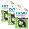 Image de DYMO LT Lot de 3 étiquettes en papier pour étiqueteuses LetraTag, impression noire sur étiquettes blanches, rouleaux de 1,27 cm x 7,9 m