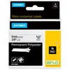 Image de DYMO Rhino étiquettes industrielles autocollantes en polyester | 9 mm x 3,5 m | impression en noir sur fond blanc