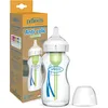 Image de Dr. Brown's Natural Flow Options+ Biberons anti-coliques à col large, en verre, vert, 270 ml