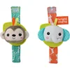Image de Bright Starts Wrist Pals Toy hochet à main avec anneau de dentition Monkey & Elephant 0 m+ 2 pcs