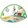 Image de Bright Starts, Tapis Musical d'Eveil pour bébé Tropical Safari avec piano & tambours, 90+ sons, 20+ min de musique et lumières, arche de jue, 5 jouets d'activité amovibles, 3 langues, dès la naissance