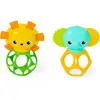Image de Pack de 2 jouets de dentition Oball Lion & éléphant
