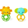 Image de Bright Starts Soother Pals  Easy-Grasp jouet avec anneau de dentition 3 m+ 2 pcs