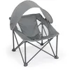Image de Bright Starts Pop 'N Chill Siège Nomade   Utilisation Intérieure/Extérieure, Siège Bébé avec Canopy UPF 50+, Gris, 0 6 Mois