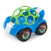 Image de Bright Starts, Oball, Facile à saisir, Jouet à hochet et à roulettes, Voiture de Sport, sans BPA, Jouet à Ramper pour bébé, 1 Paquet, 3 Mois et Plus, Bleu/Vert
