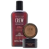 Image de Coffret Duo de Soins American Crew : Shampoing 3 en 1 - Shampoing, Après Shampoing & Gel Douche (250ml) - Parfum Original + Pomade, Cire coiffante (50g)