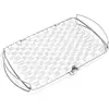 Image de Weber Support pour poisson & légumes/panier - Grand (46 x 28cm), en acier inoxydable, idéal pour les produits délicats, retournement facile sur le barbecue, compatible lave-vaisselle - Argent (6471)