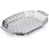 Image de Weber Panier à Griller Premium - Petit (27 x 19cm), Panier à Griller en Acier Inoxydable, résistant à la Chaleur, Passe au Lave-Vaisselle, adapté à Tous Types de barbecues - Argent (6677)