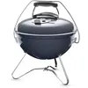Image de Weber Barbecue à charbon Smokey Joe Premium / Conception portable, couvercle et cuve émaillés en porcelaine, surface de cuisson de 37 cm, poignée Tuck-N-Carry, bleu ardoise