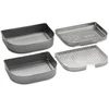 Image de Weber Kit d’extension polyvalent Lumin Compact / Set d’accessoires barbecue 4 pièces, transforme le barbecue en fumoir et cuiseur vapeur, avec plats en inox pour cuisson lente et maintien au chaud