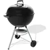 Image de Weber Bar-B-Kettle barbecue à charbon 57 cm, support et roues/BBQ classique, finition émaillée résistante à la rouille, thermomètre, récupérateur de cendres, surface de cuisson 2342 cm², noir