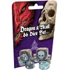 Image de Dragon & Skull Dice Pack Silver | Custom Dice, Perfect for Use with Steve Jackson Games, DND, RPGs, Tabletop Games, and Role-Playing Adventures