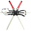 Image de RUBIES - Kit d'Armes Ninja pour Enfant - Accessoire pour Compléter Déguisement Ninja - Se Porte avec Sangles pour Dos - 2 Sabres Ninja et 2 Couteaux Ninja - Pour Carnaval, Anniversaire