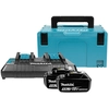 Image de Makita 197629-2 Set De Démarrage 18V Li-Ion Accu (2x 5.0Ah) + Chargeur Double Dans MAKPAC