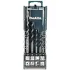 Image de Makita E-14255 carbure de tungstène Jeu de forets polyvalents 5 pièces 4 mm, 5 mm, 6 mm, 8 mm, 10 mm mandrin à serrage rapide 1 set