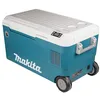 Image de Makita CW002GZ01 Boîte de refroidissement et de chaleur à compresseur sans fil 40 V max. 50 l (sans batterie, sans chargeur) Bleu pétrole/blanc