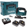 Image de Makita DJV182RTJ Scie Sauteuse Sans-fil - 18V Li-ion - 2 Batteries 5,0 Ah - MAKPAC - Poignée En D - Variable - Brushless