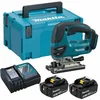 Image de Makita DJV180RTJ 18 V Li-Ion Batterie Scie Sauteuse Ensemble (2x 5,0 Ah Batterie) En Mbox - Poignée D - Variable